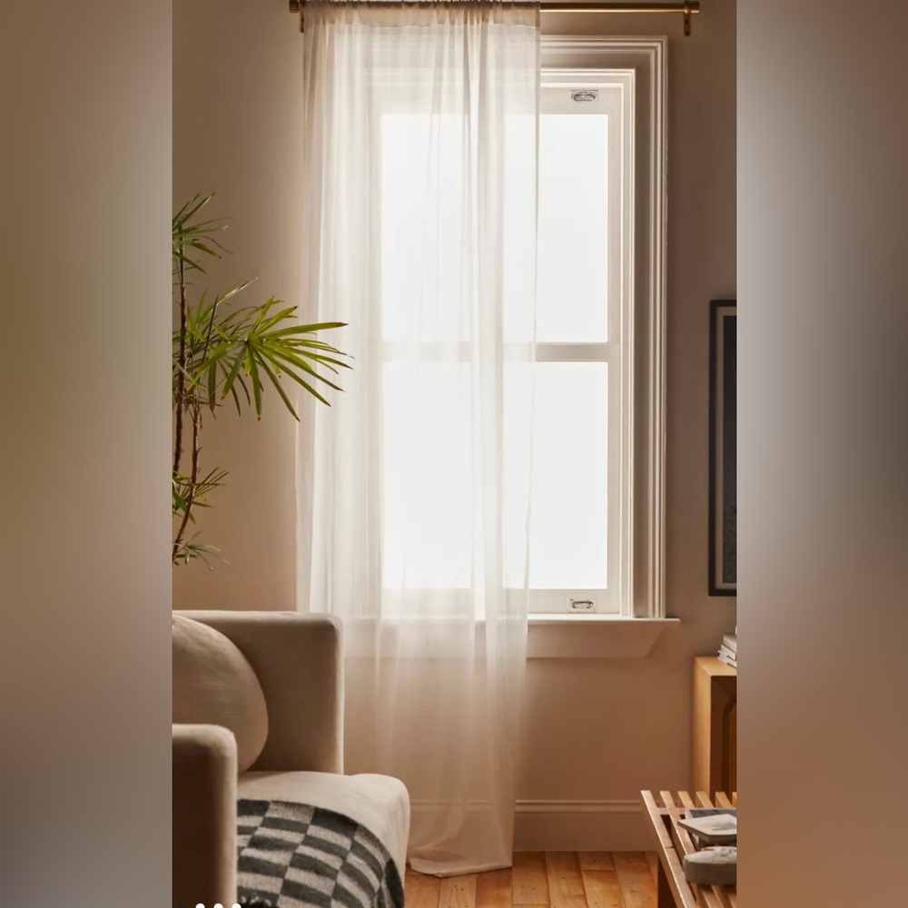 Urban Outfitters Chloe sheer gauze curtain panel